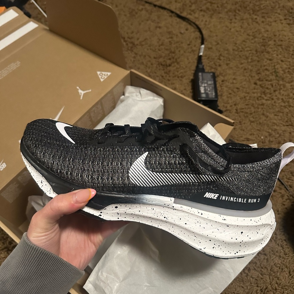 Nike Invincible Run 3 Black and White Sneakers